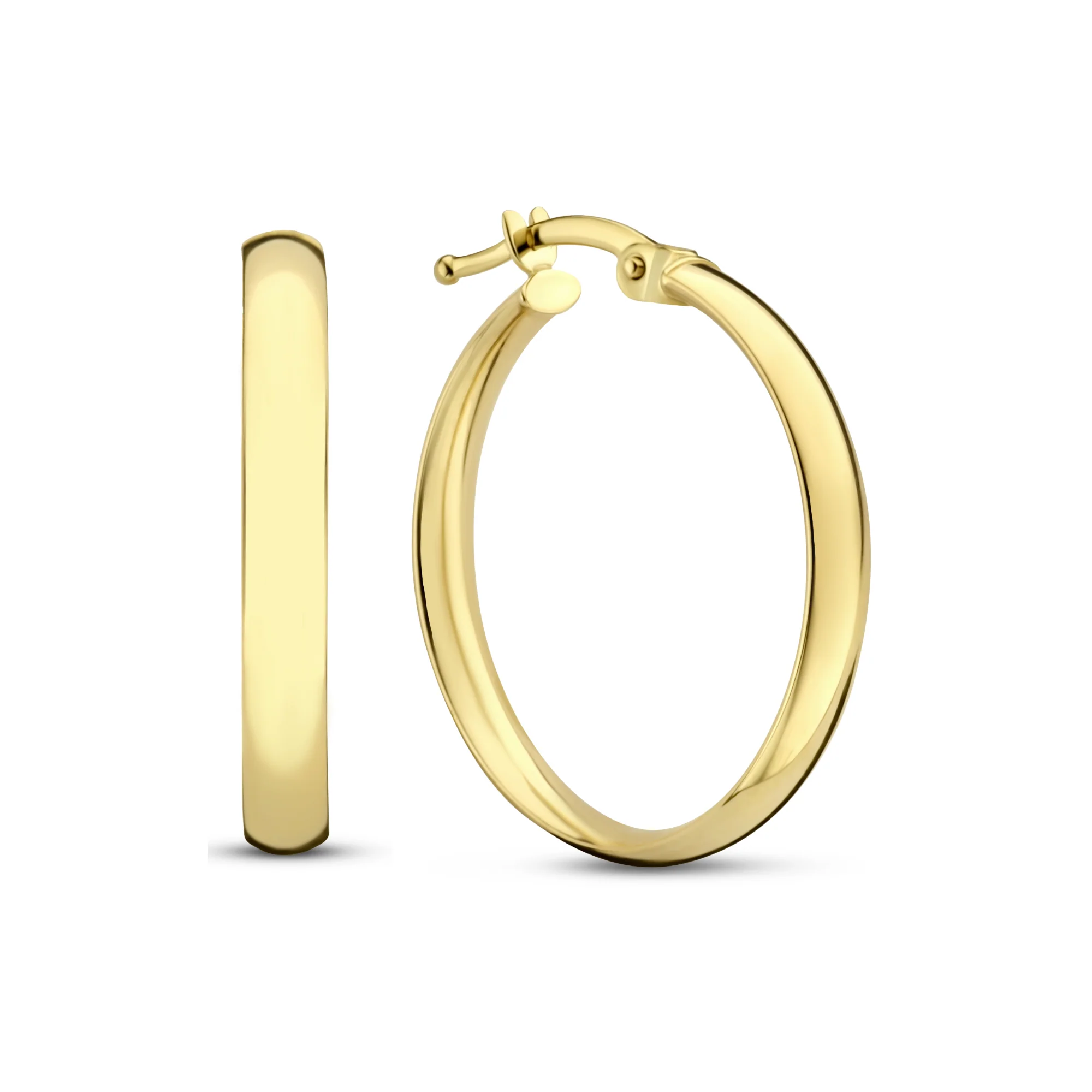 Zeitlose Runde Goldene Creolen