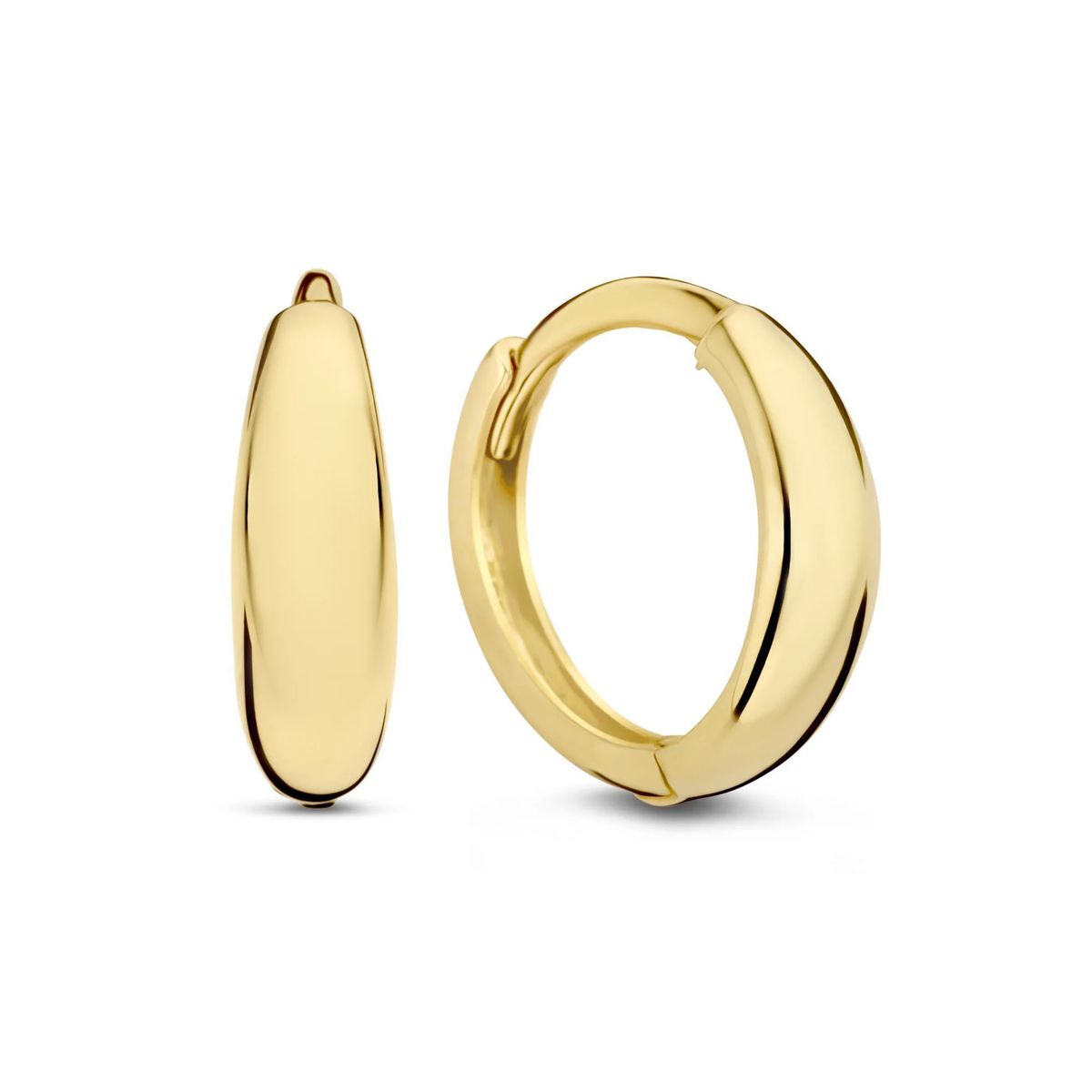 Elegante geschwungene Gold-Creolen
