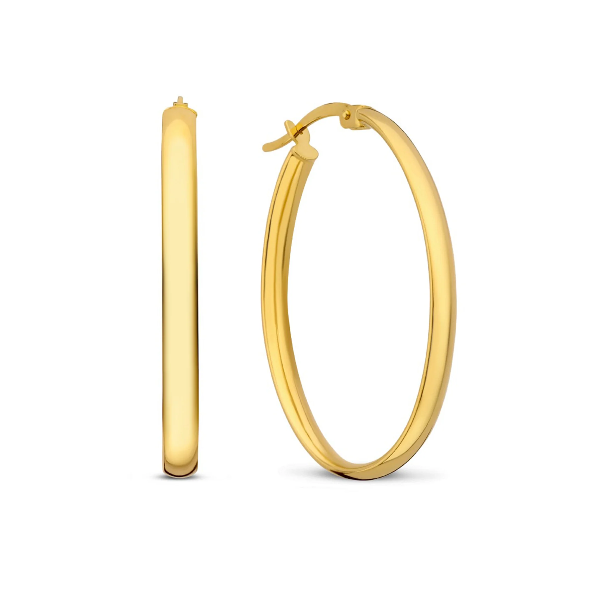 Zeitlose ovale Gold-Creolen