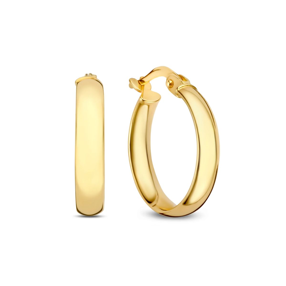 Polierte Goldene Creolen