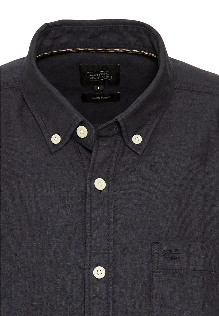 Kurzarm-Freizeithemd aus Leinenmischung