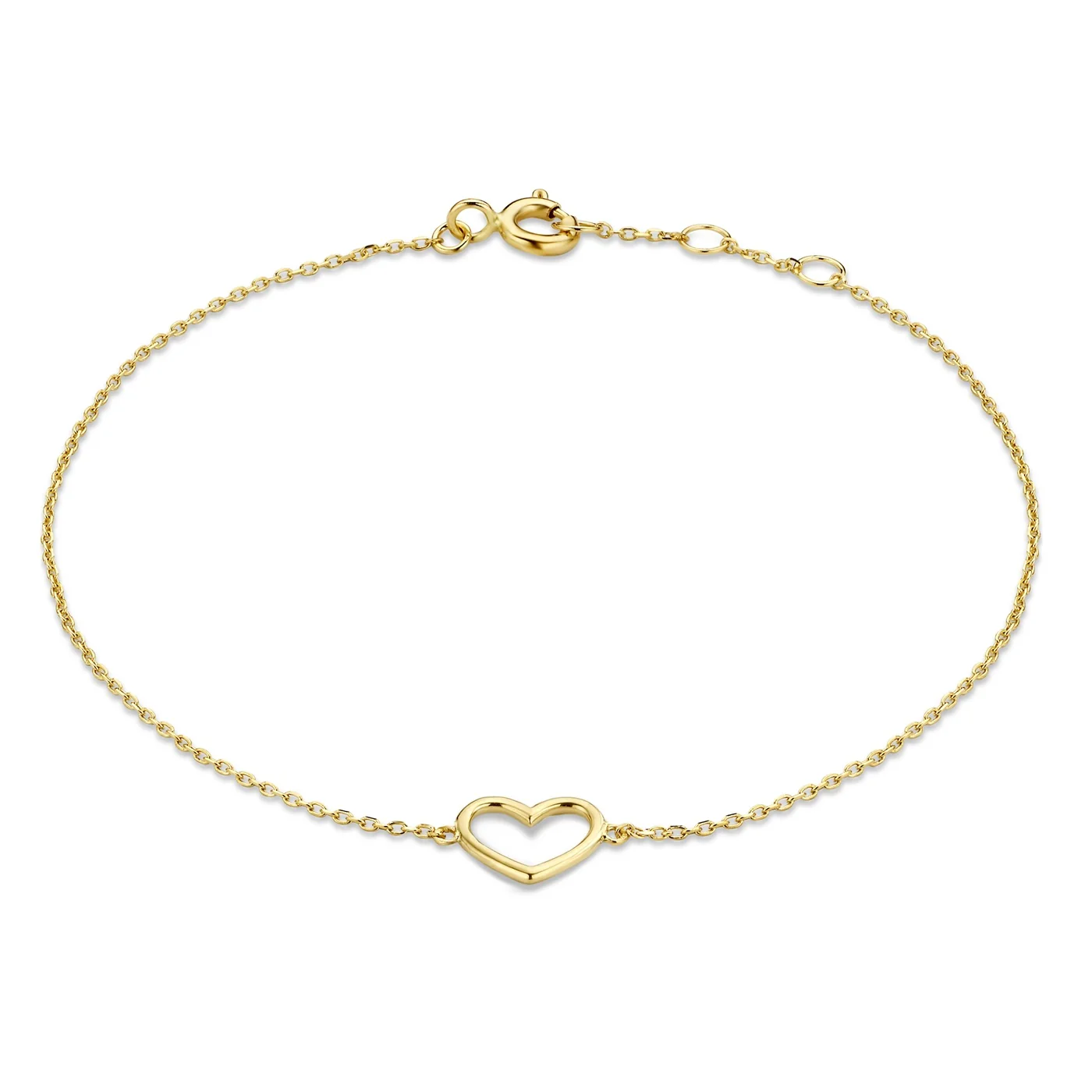 Zartes Herzarmband aus Gold