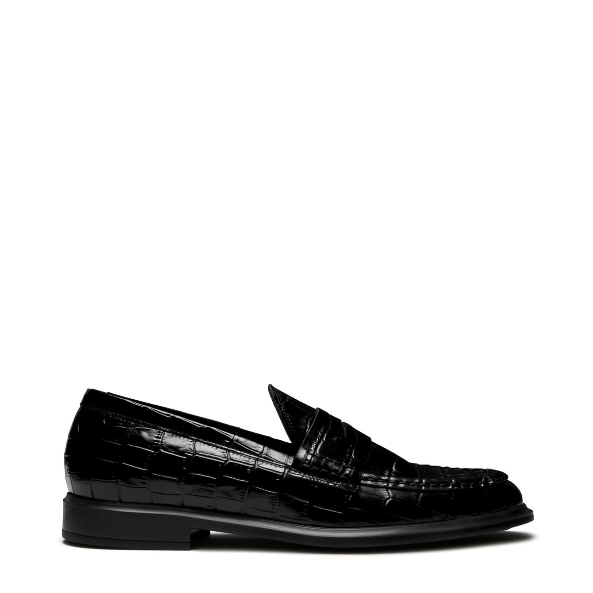Penny-Loafer mit Krokoprägung