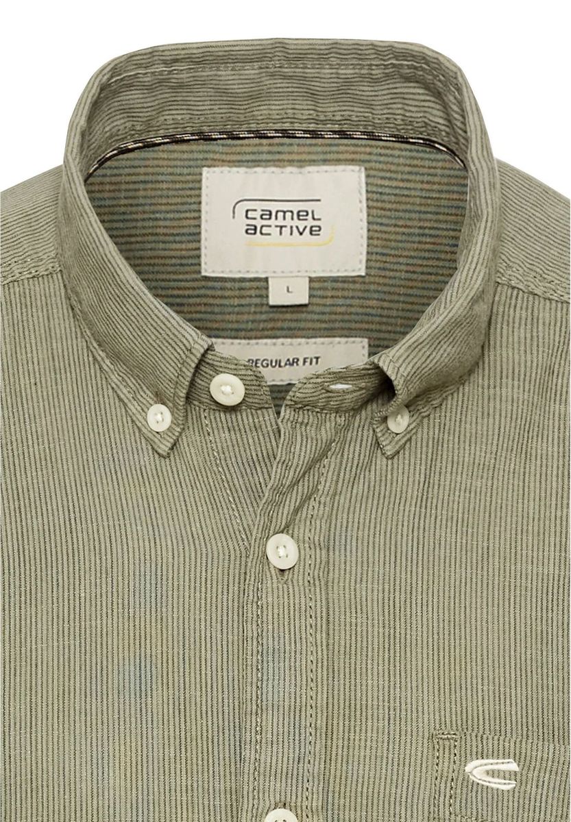 Gestreiftes Baumwollhemd Regular Fit