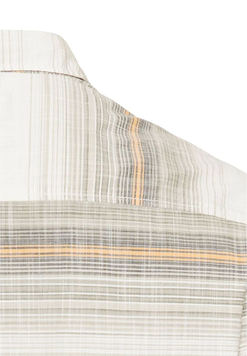 Gestreiftes Kurzarm-Freizeithemd aus Baumwolle