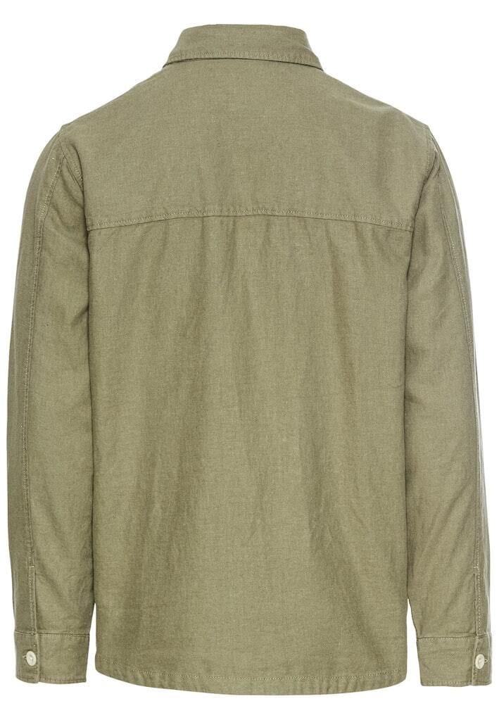 Overshirt aus Baumwollleinen mit entspanntem Schnitt
