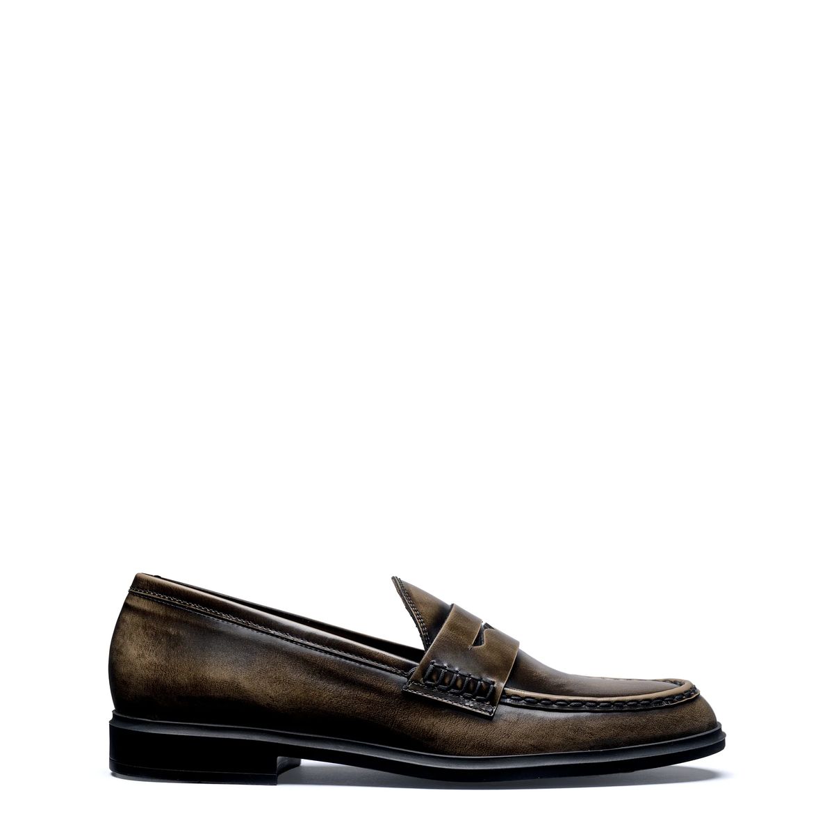 Penny-Loafer aus Spazzolato-Leder