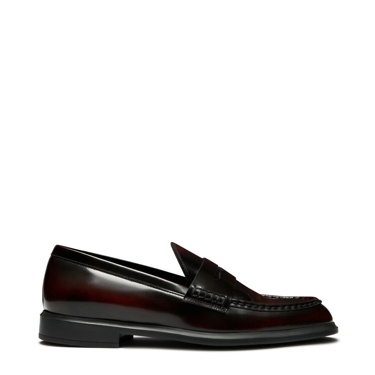 Polierte Spazzolato-Leder Penny Loafers