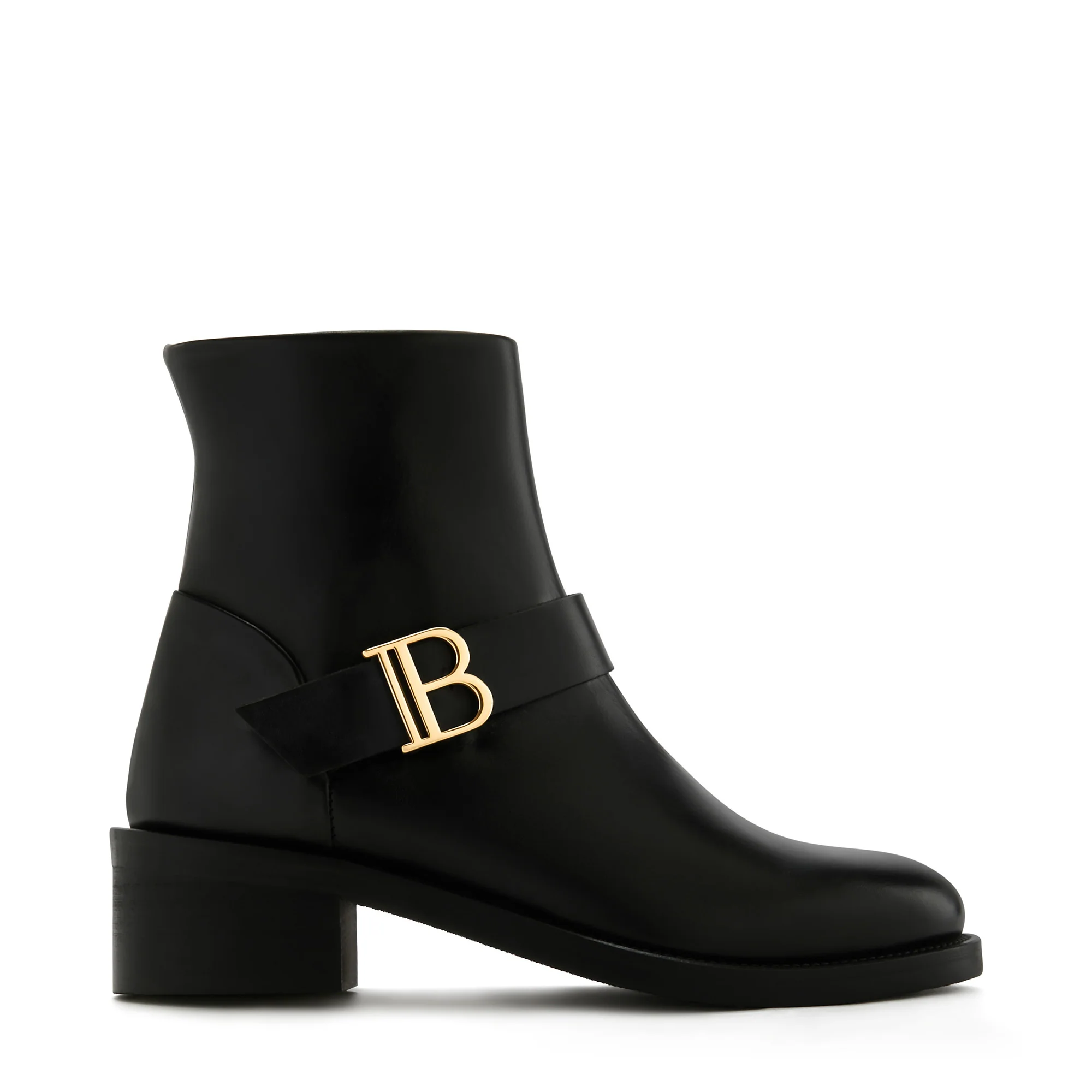 Leder-Ankle-Boot mit Logo-Detail