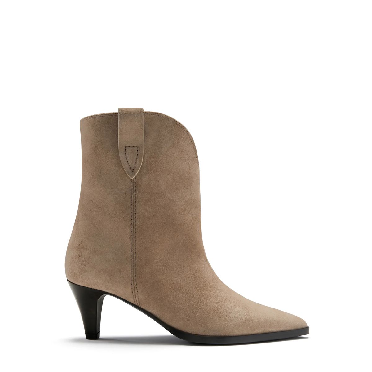 Spitze Ankle Boots aus Wildleder