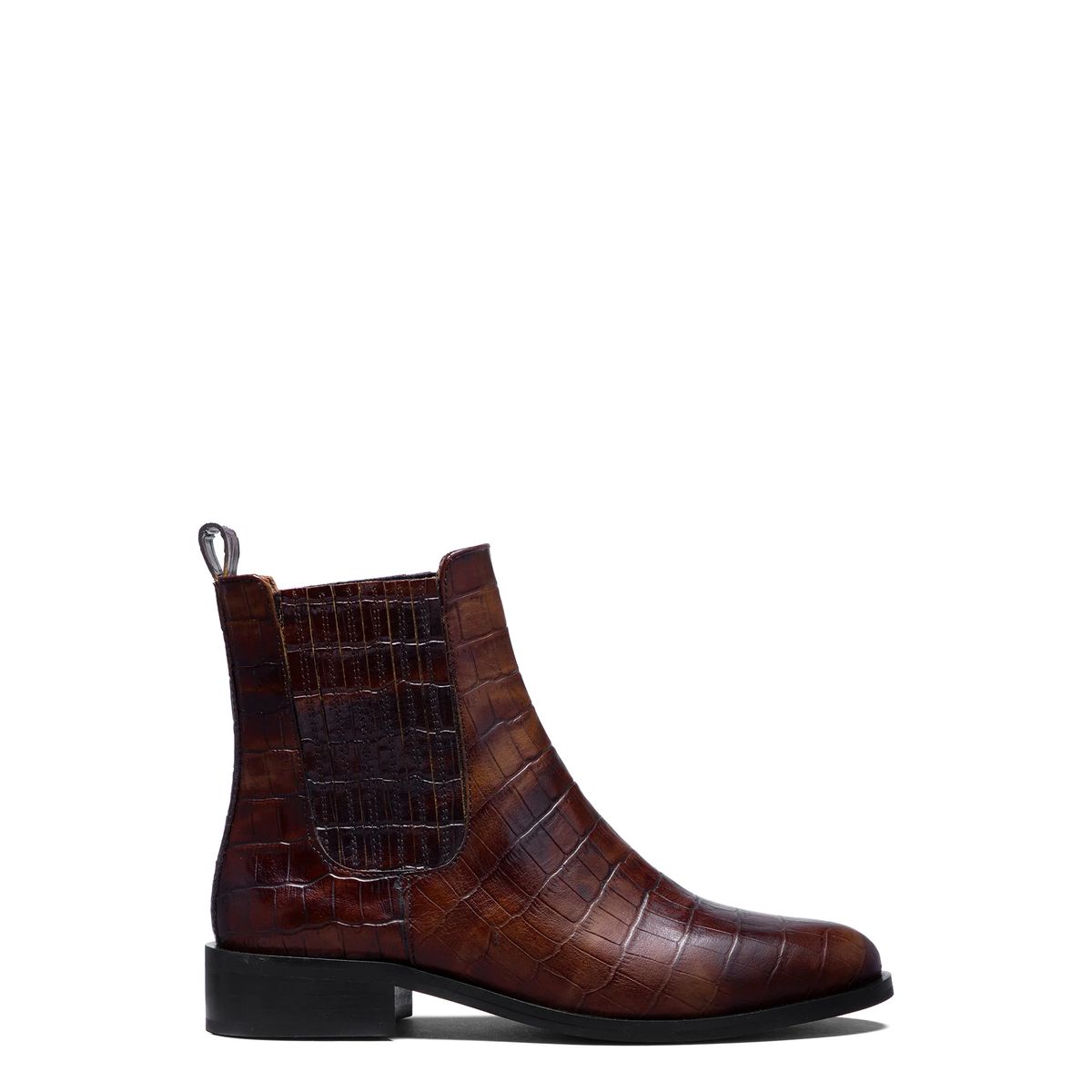 Chelsea-Boots in Kroko-Optik