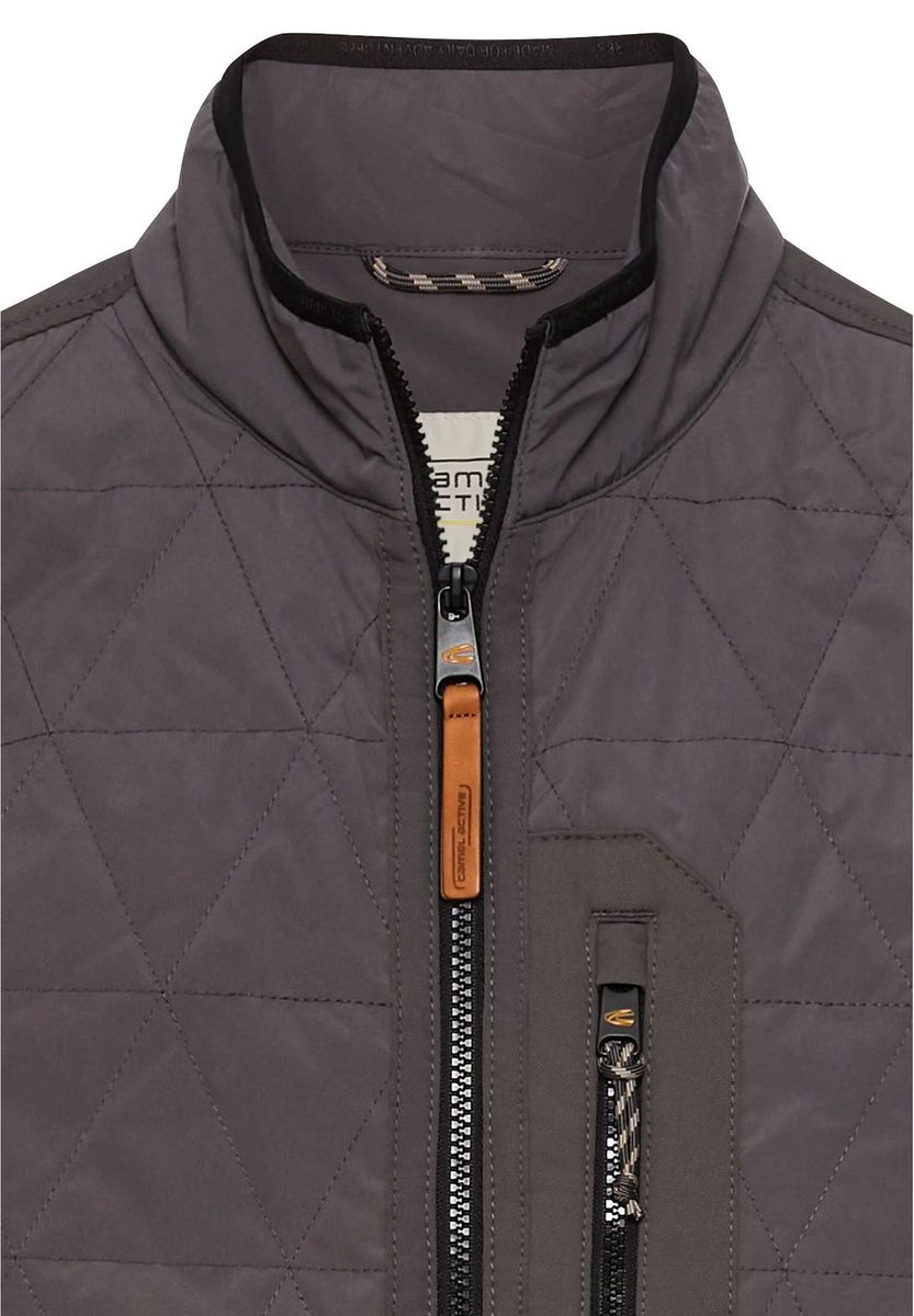 Gesteppte Herrenweste mit Stehkragen