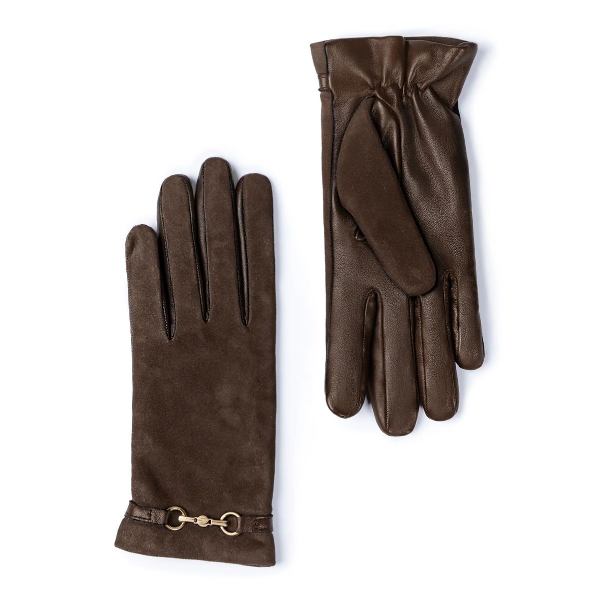 Honoré Marcelia Wildleder-Handschuhe mit Trense