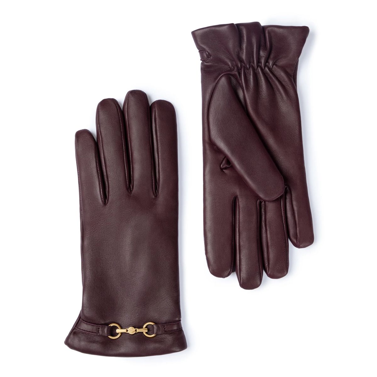 Marcelia Lederhandschuhe mit Metalldetail