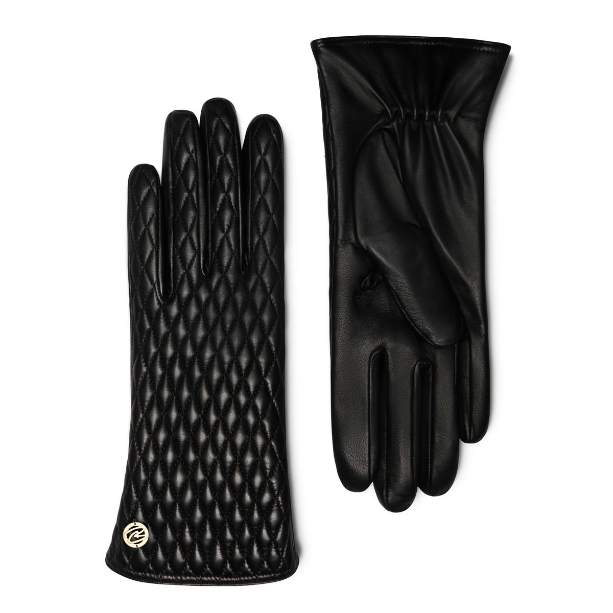 Gesteppte Lederhandschuhe mit Detail