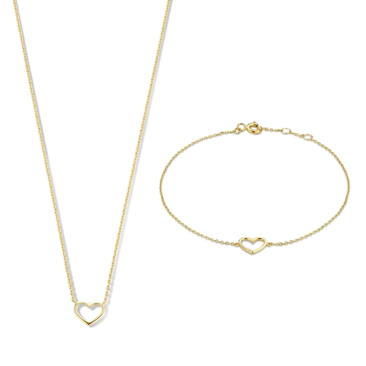 Zartes Schmuckset mit Herzmotiv