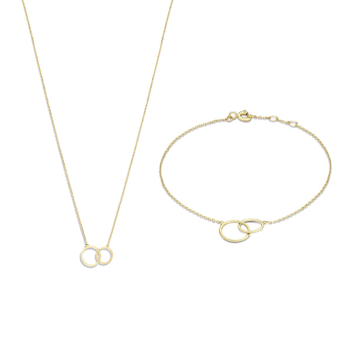 Schmuckset mit ineinandergreifenden Ringen