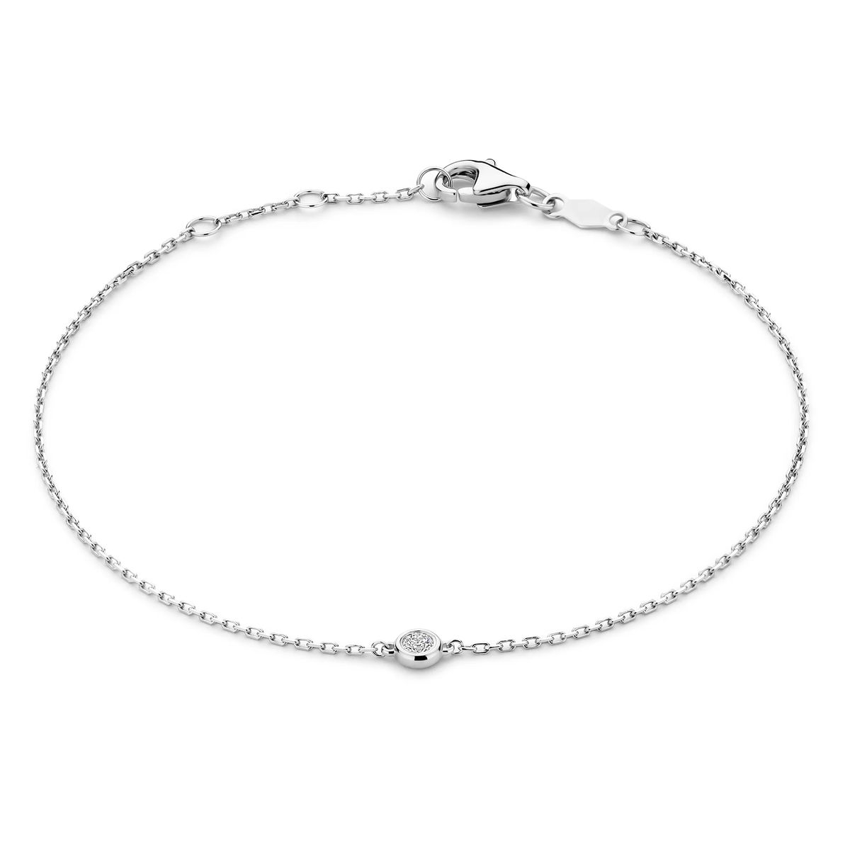 Zartes Solitär-Diamant-Armband