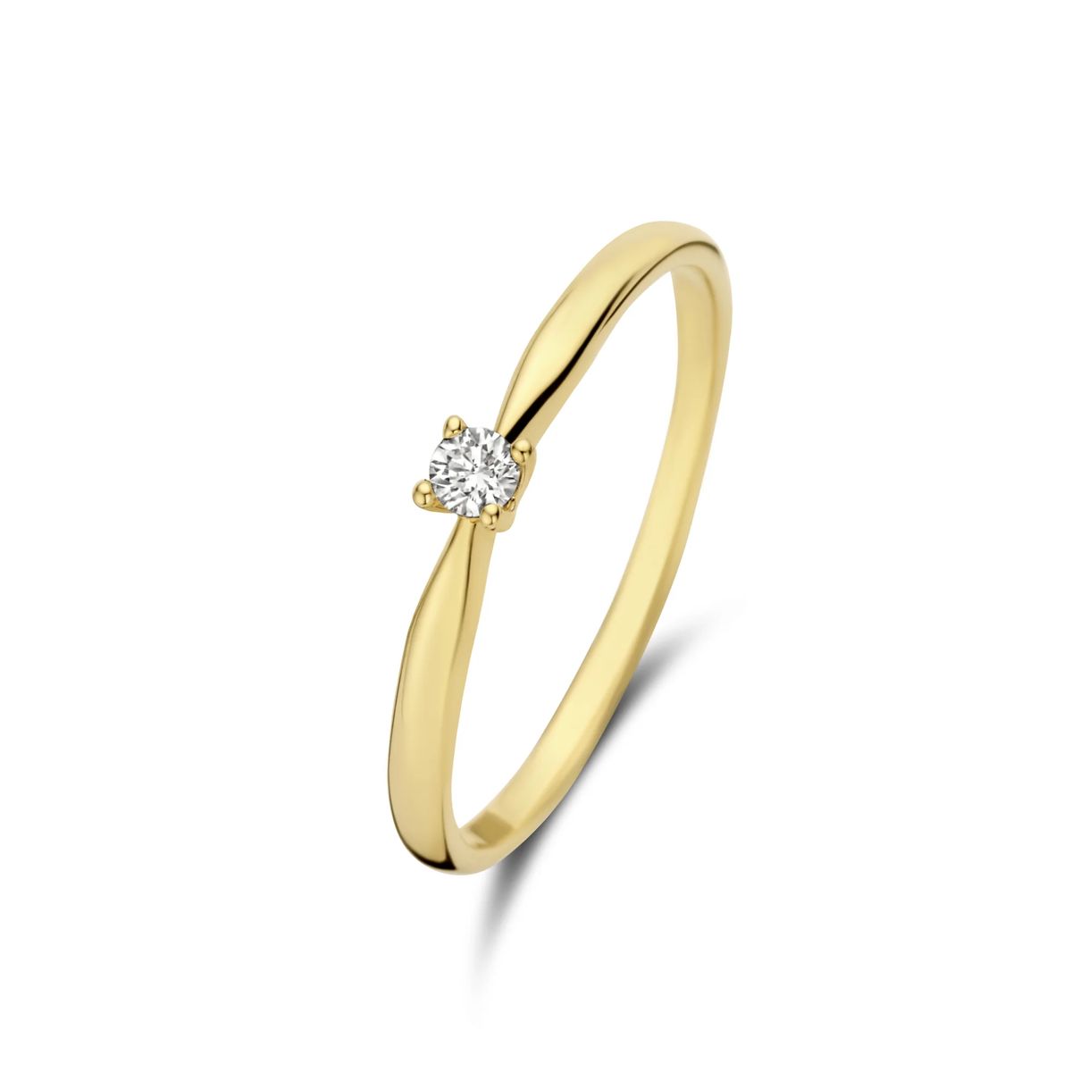 Eleganter Solitär-Diamantring aus Gold