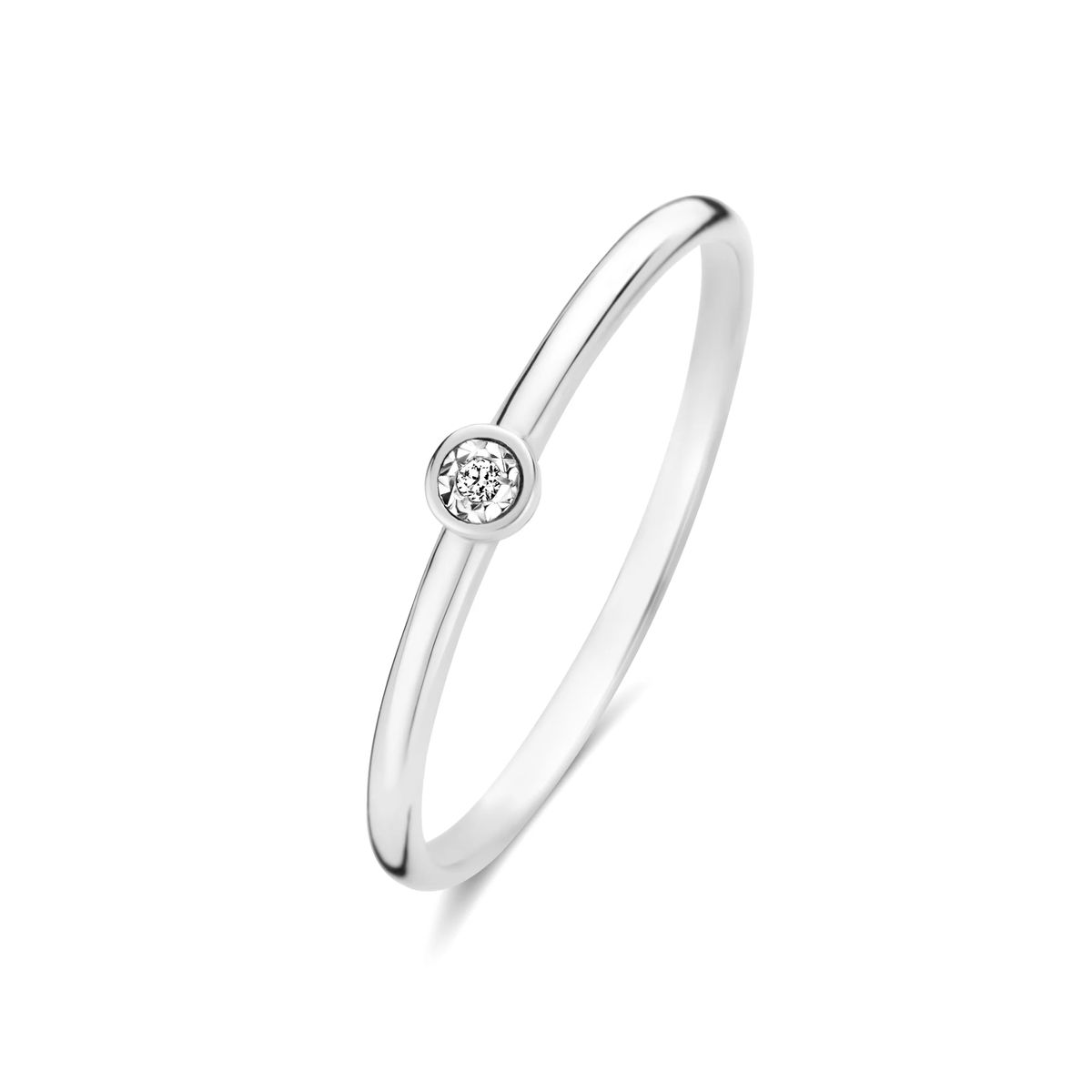 Minimalistischer Diamant-Solitärring