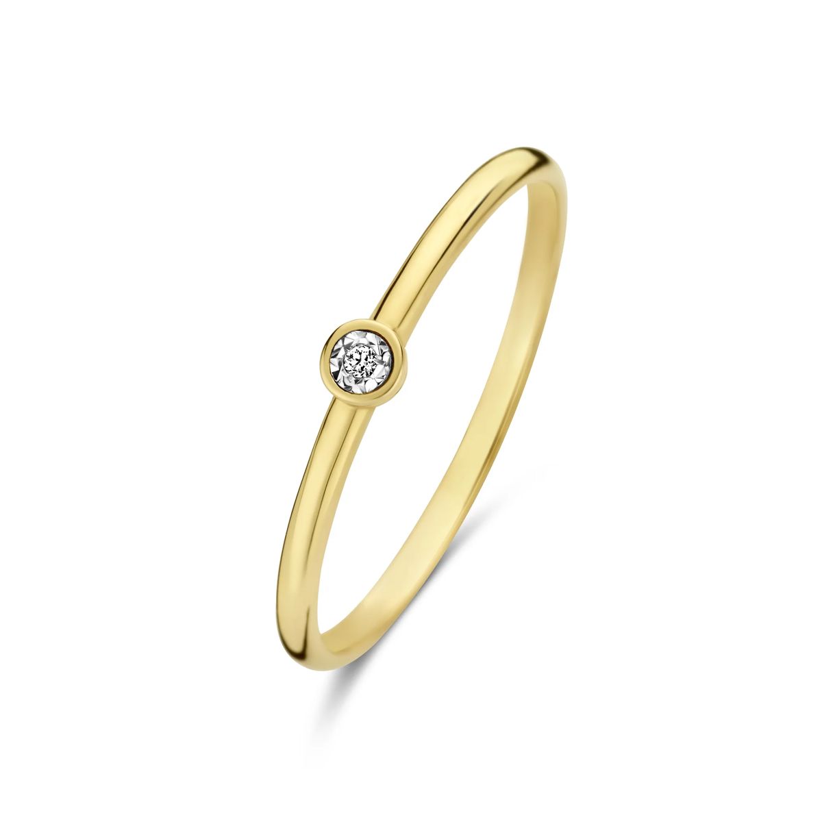 Zarter Goldring mit Diamant