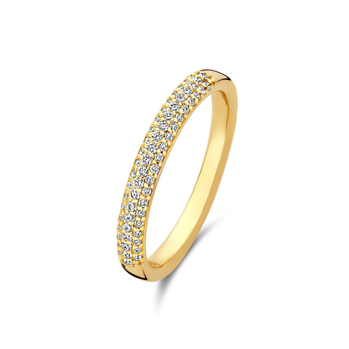 Pavé-besetzter Goldring