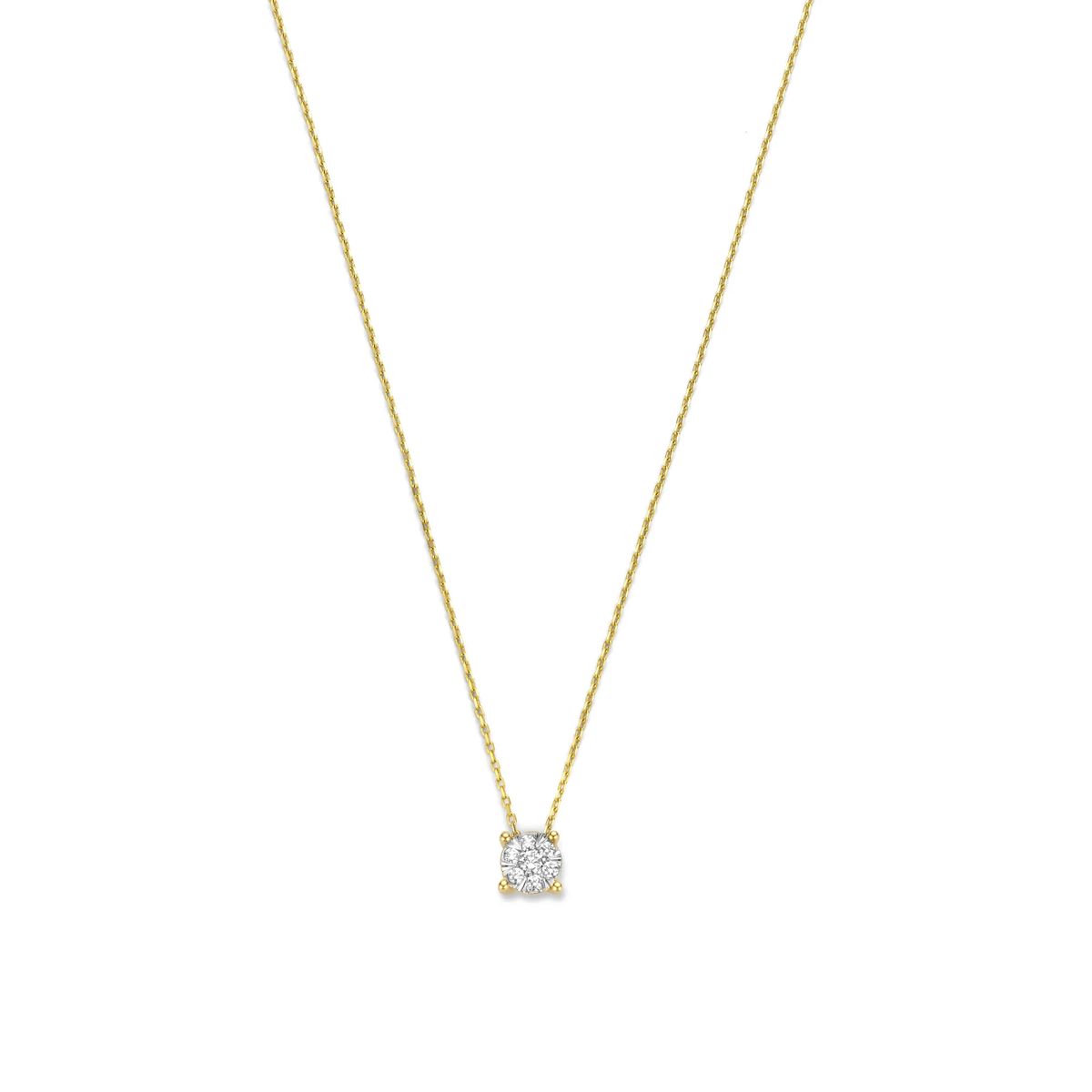Diamant-Cluster Anhänger-Halskette