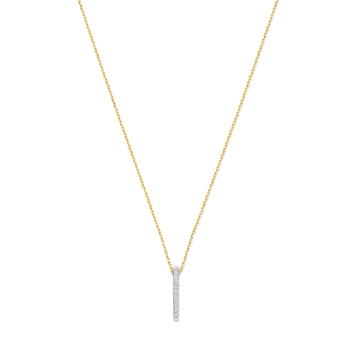 Goldkette mit Diamant-Stab-Anhänger