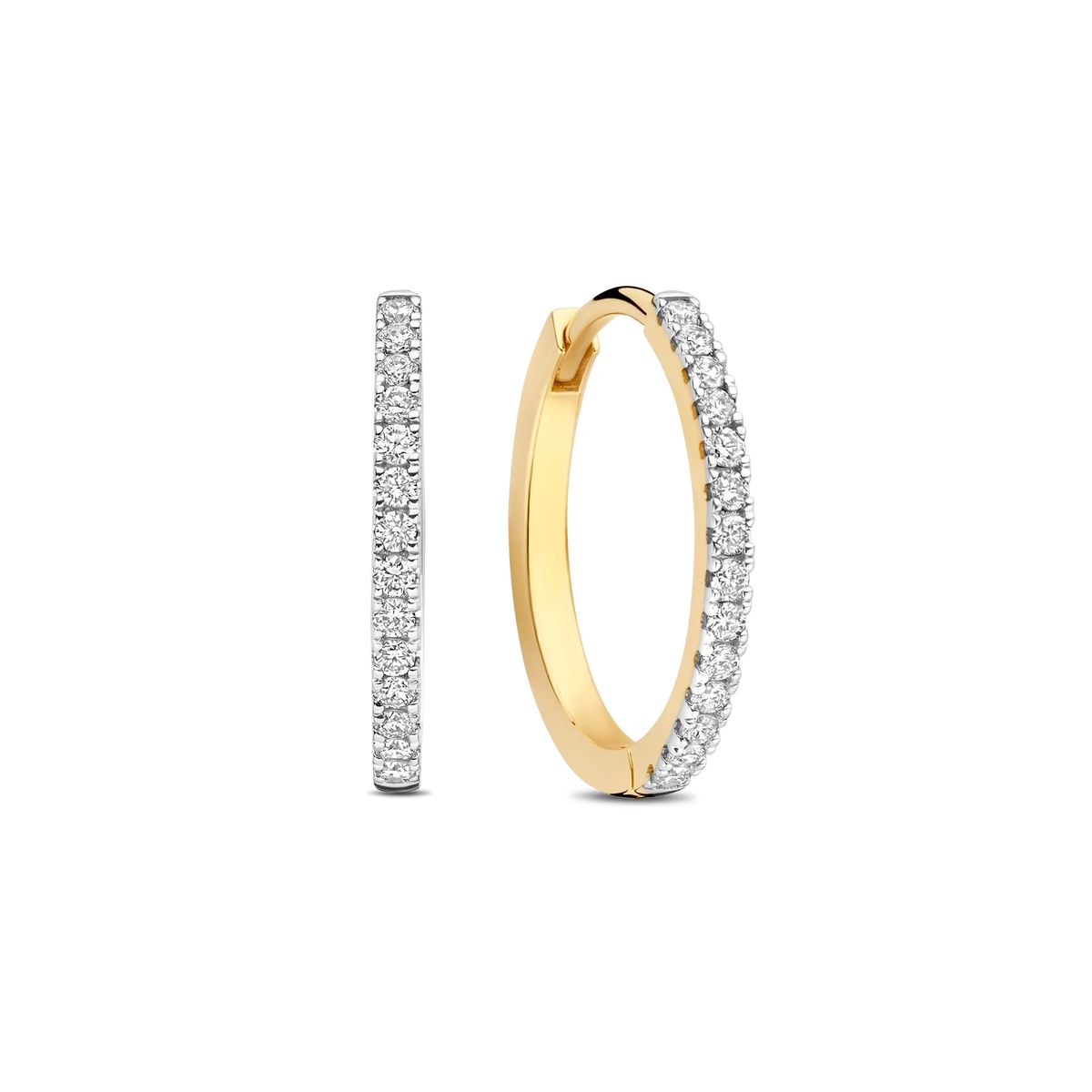 Elegante Creolen mit Diamantbesatz