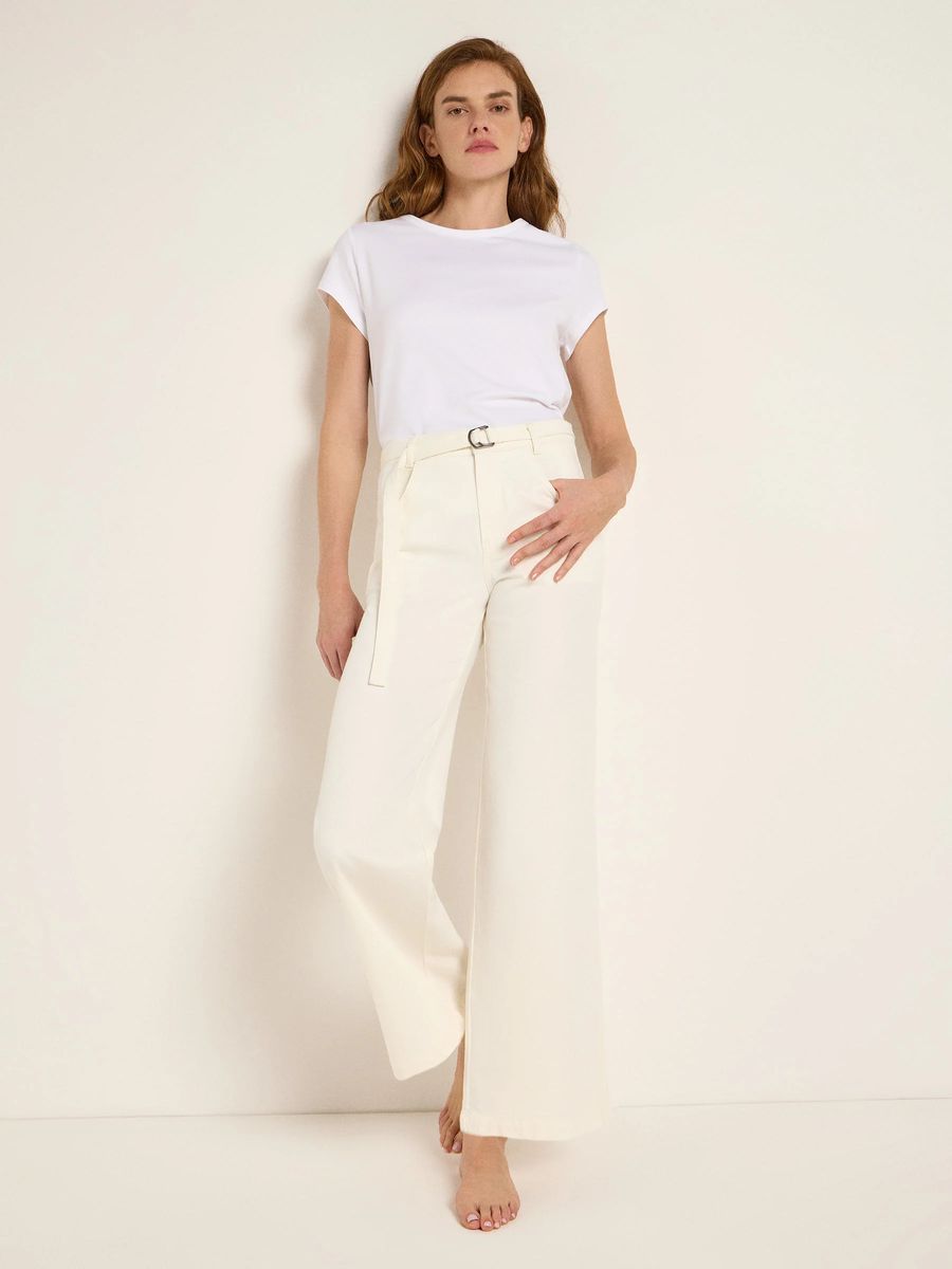 Geradlinige Hose aus Bio-Baumwolle