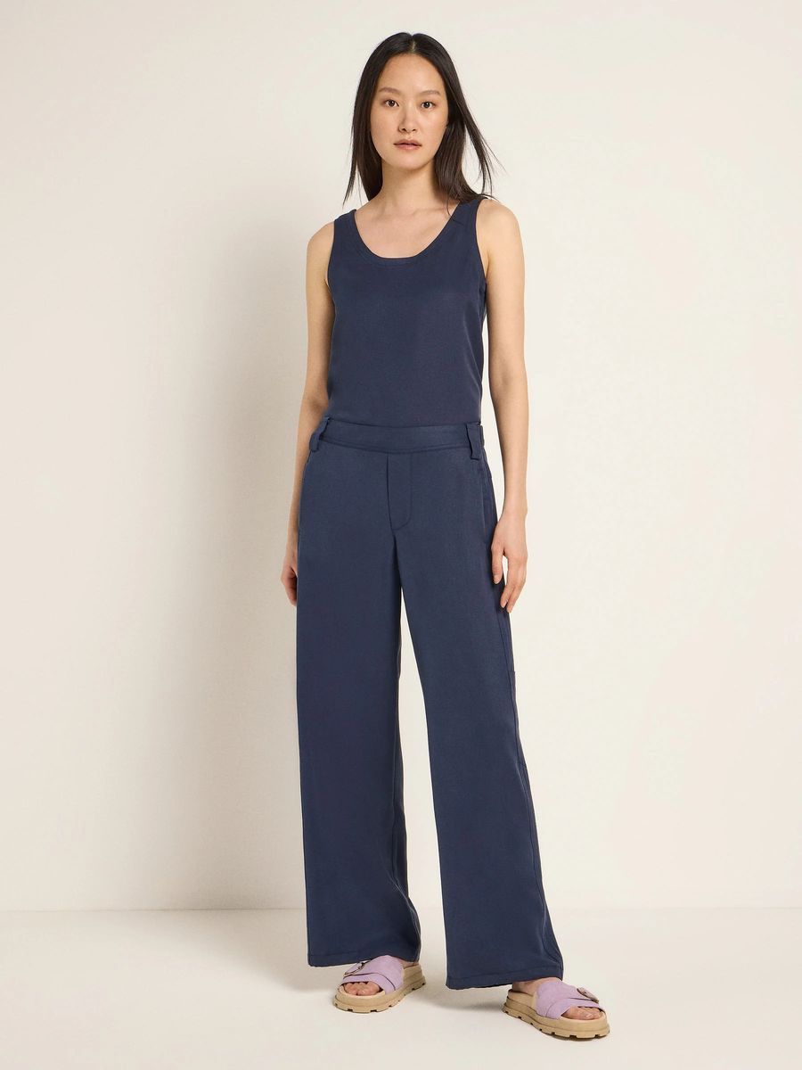 Weite Tencel-Leinen-Cargohose