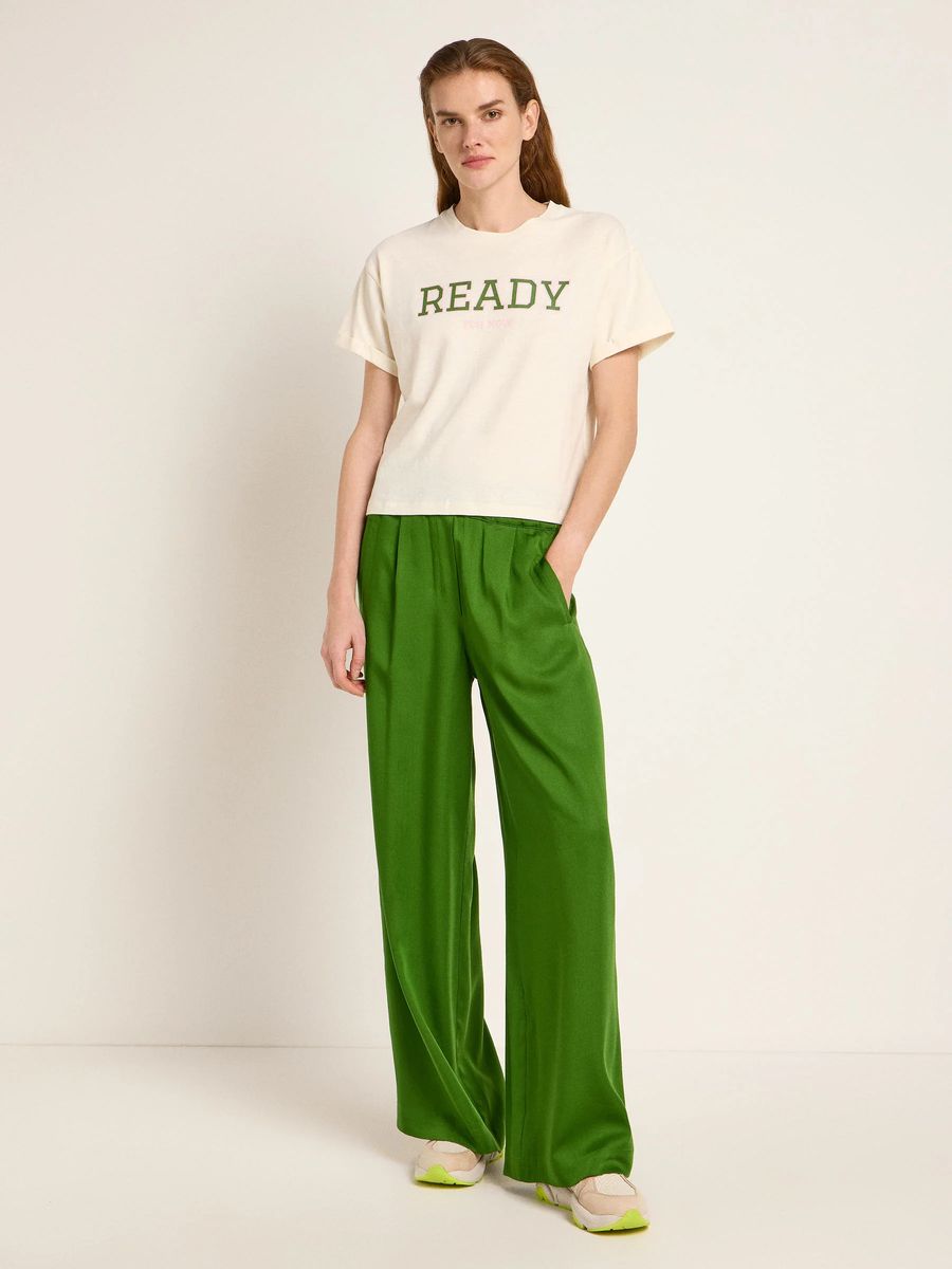 Statement-T-Shirt mit 'READY'-Aufdruck