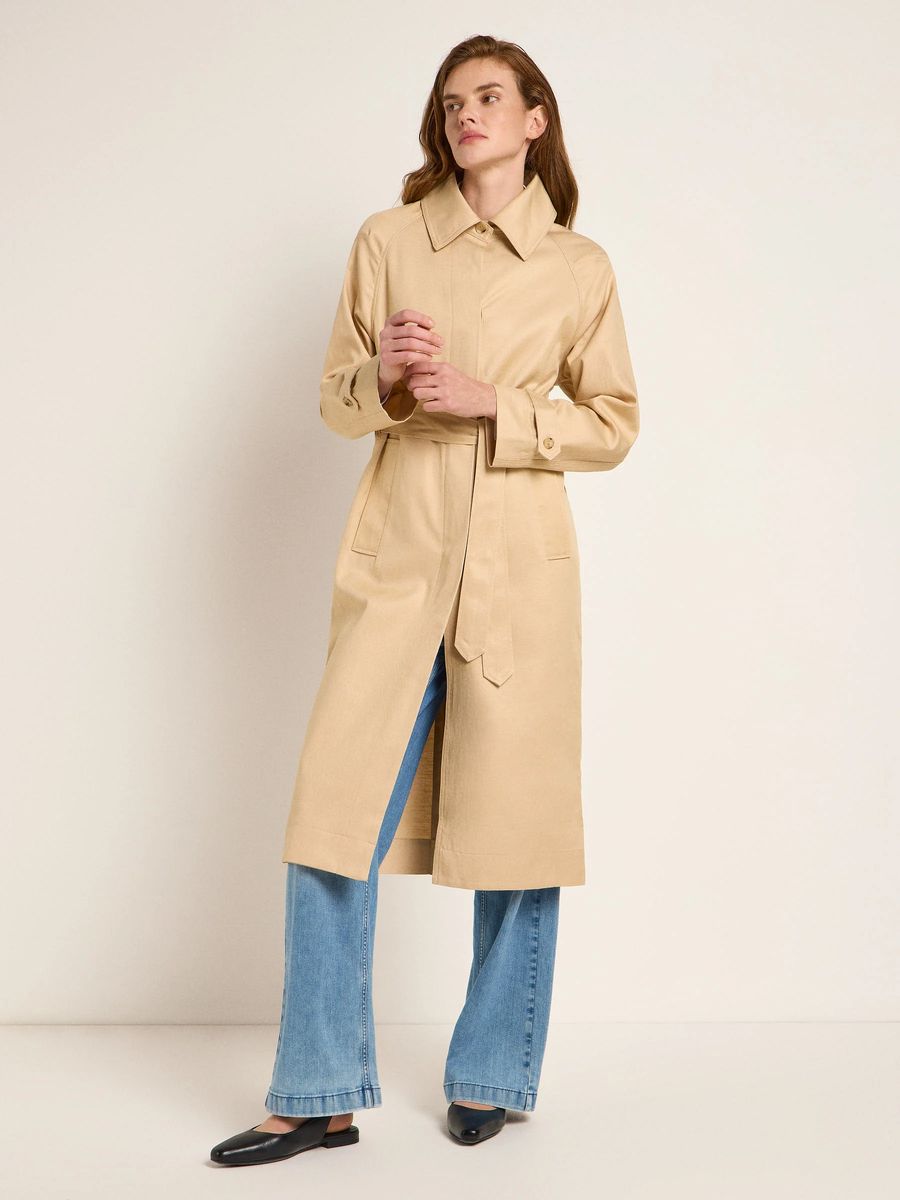 Klassischer nachhaltiger Trenchcoat mit Gürtel
