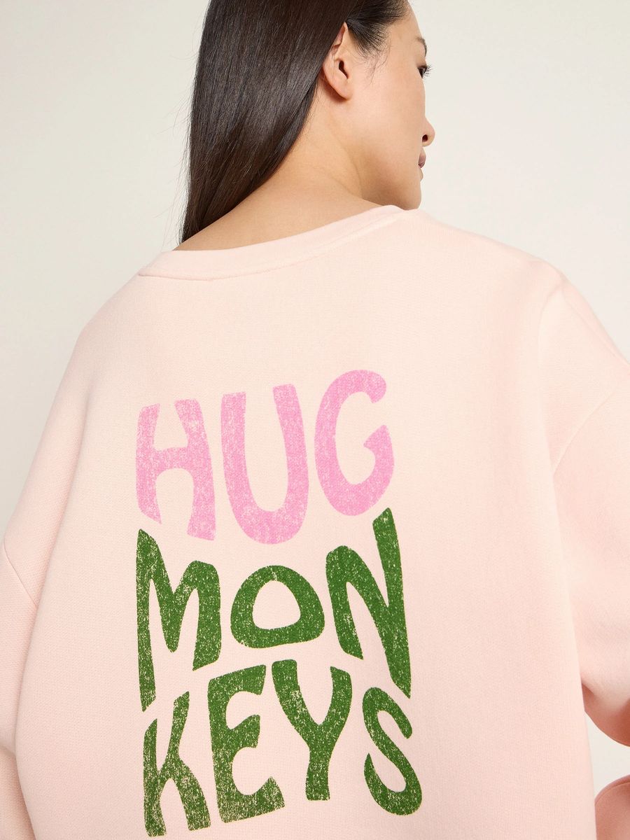 HUG MONKEYS Statement Print Oberteil