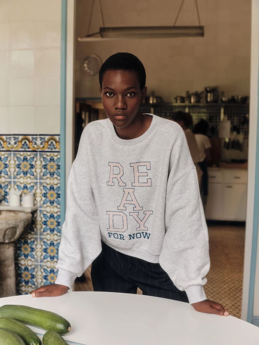 Oversized Statement-Sweatshirt mit Print