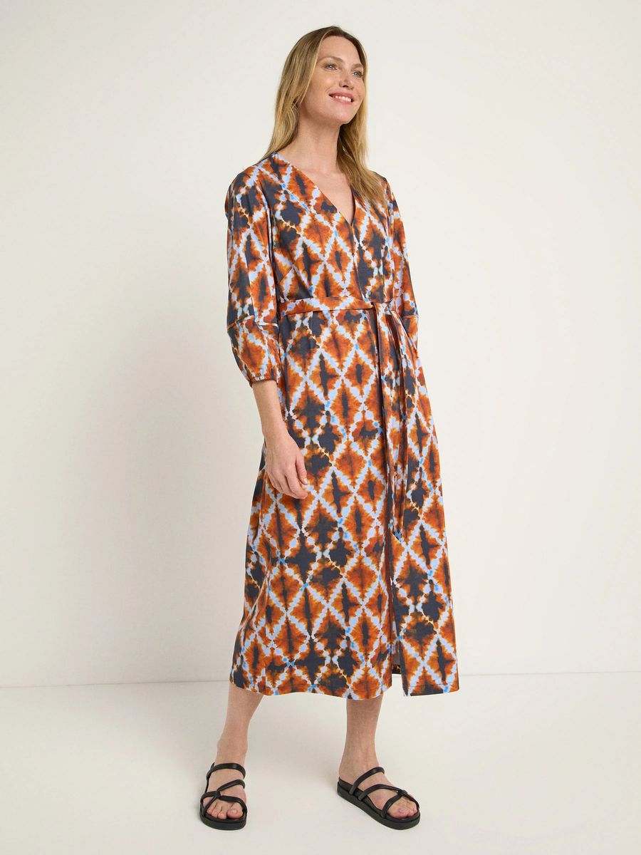 Midikleid mit Batik-Print