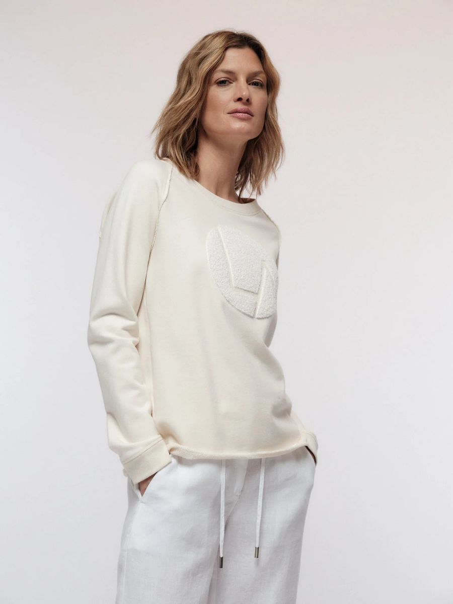 Raglan-Sweatshirt mit strukturierter Stickerei