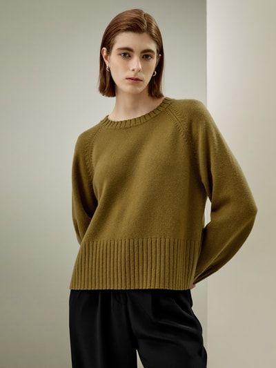 Kuscheliger Rundhalspullover aus Merino-Kaschmir