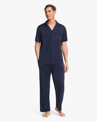 Kurzarm-Pyjama-Set aus Seidenstrick