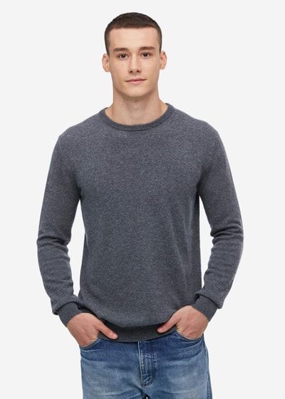 Weicher Kaschmirpullover mit Rundhalsausschnitt