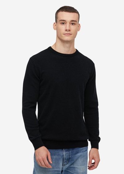 Klassischer Kaschmirpullover mit Rundhalsausschnitt
