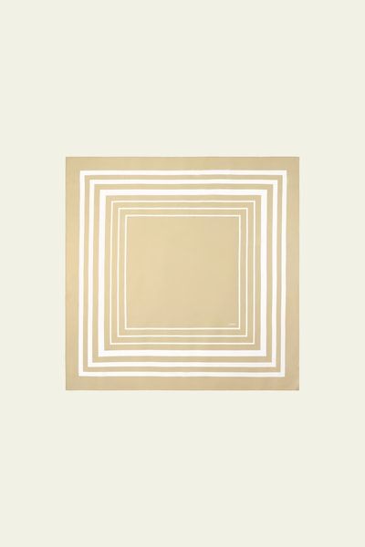 Geometrisch bedruckter Seiden-Charmeuse-Schal