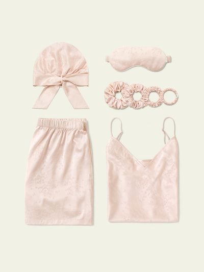 Seiden-Camisole und Shorts mit Blumenmuster