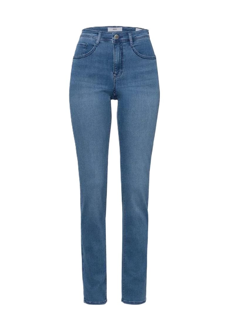 Klassische High-Waist Jeans mit geradem Bein