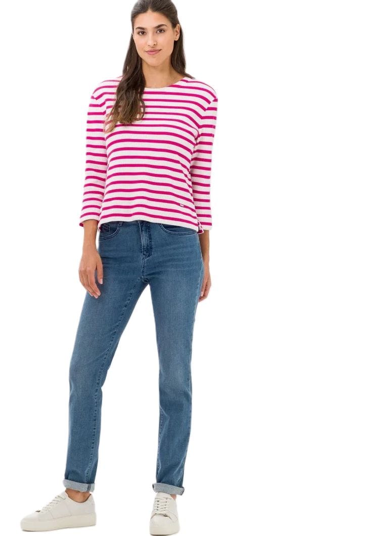 Klassische High-Waist Jeans mit geradem Bein