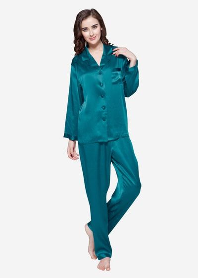 Elegantes Maulbeerseiden-Pyjama-Set
