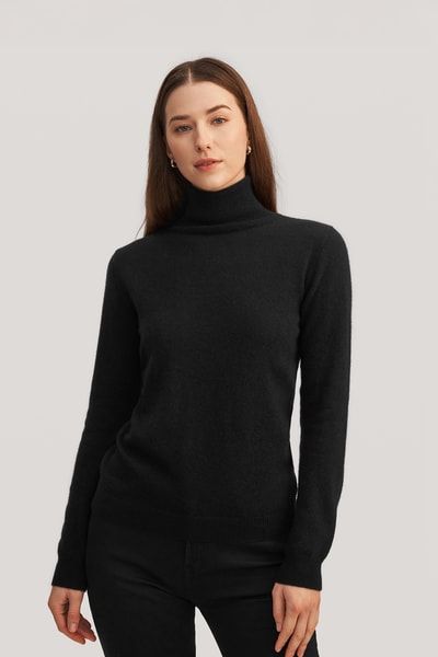 Luxuriöser Kaschmir-Rollkragenpullover