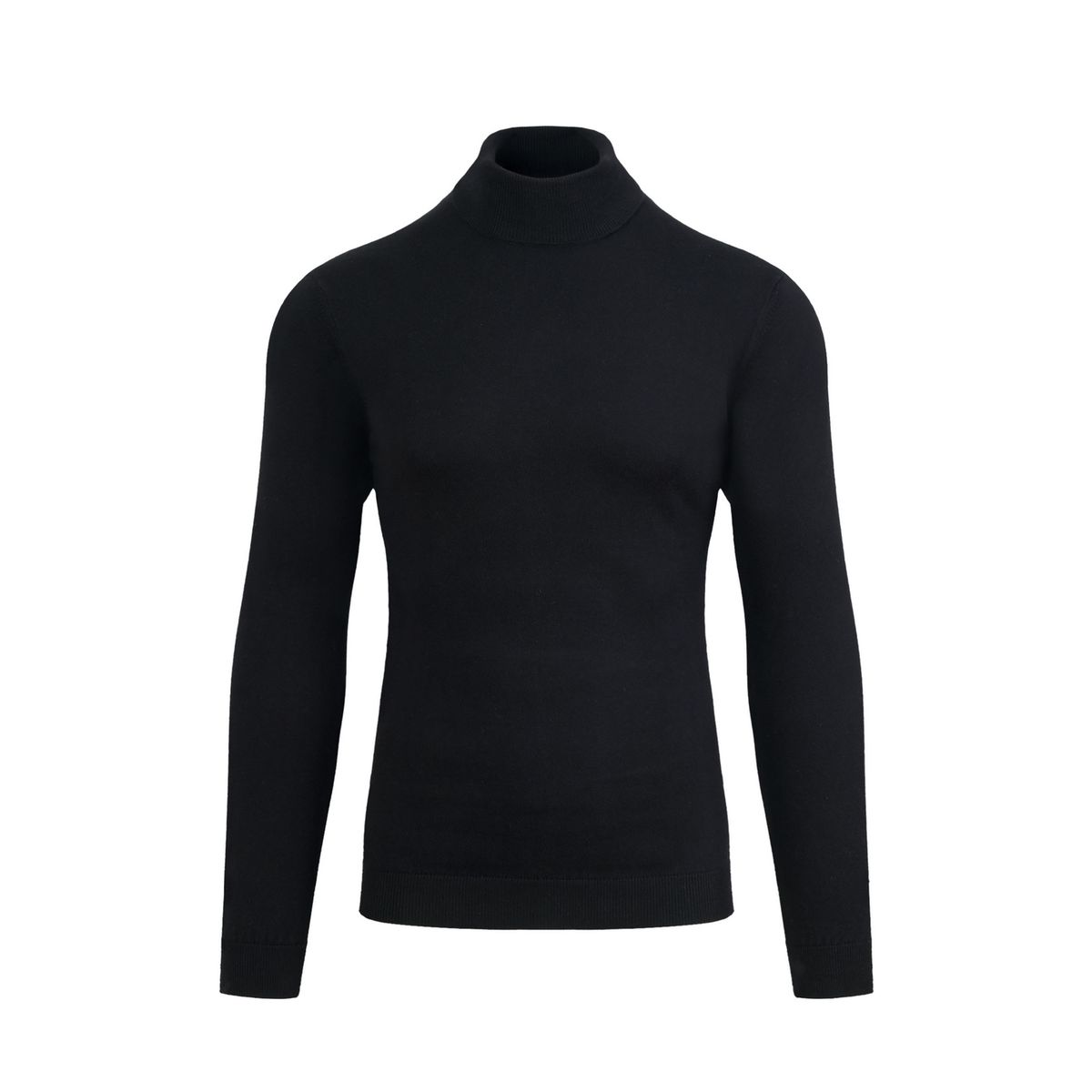 Klassischer Baumwoll-Kaschmir Rollkragenpullover