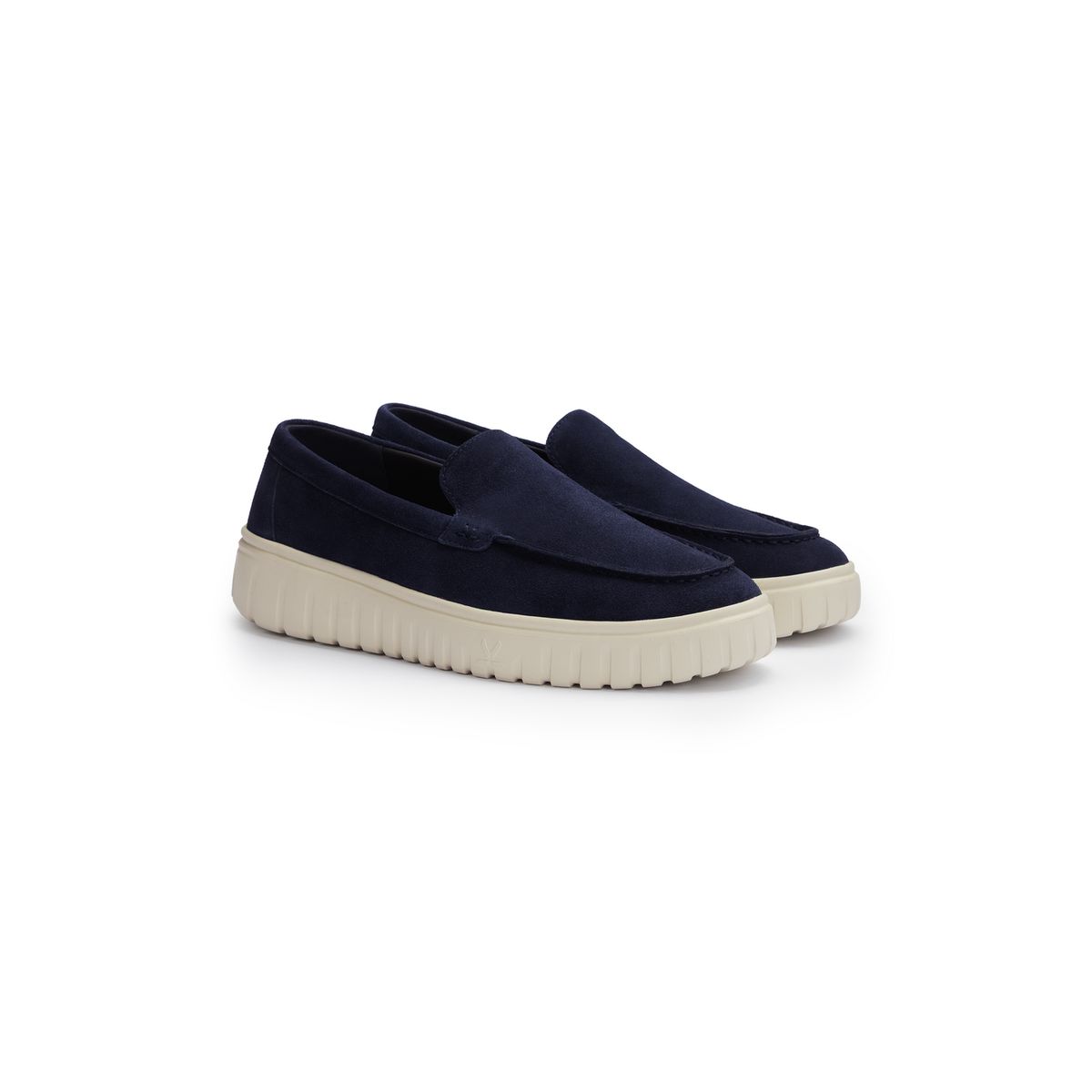 Moderne Plateauslipper aus Rauleder