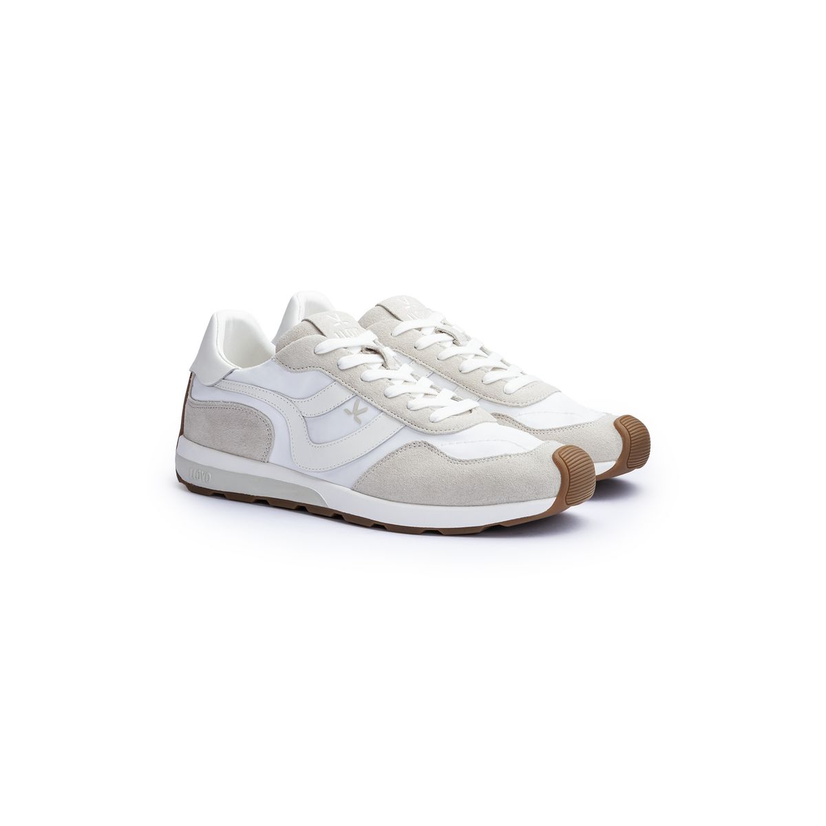 Low-Top Sneaker mit Rauleder-Einsätzen